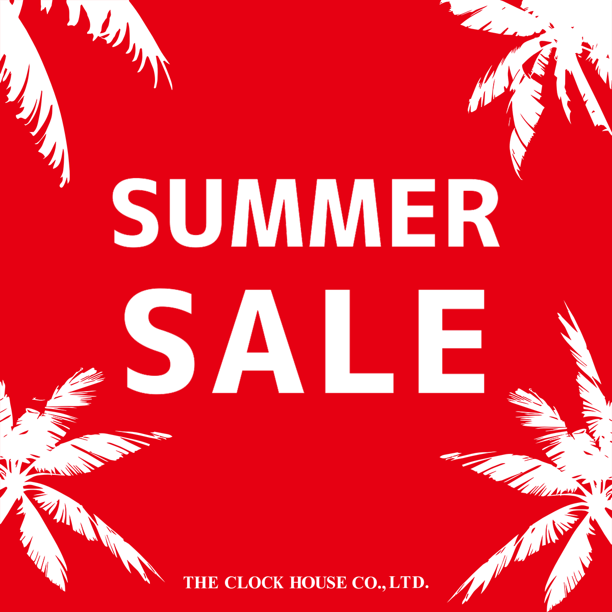 【プラーレ松戸店の時計専門店】ザ・クロックハウス 松戸店で「SUMMER SALE（サマーセール）」開催中！